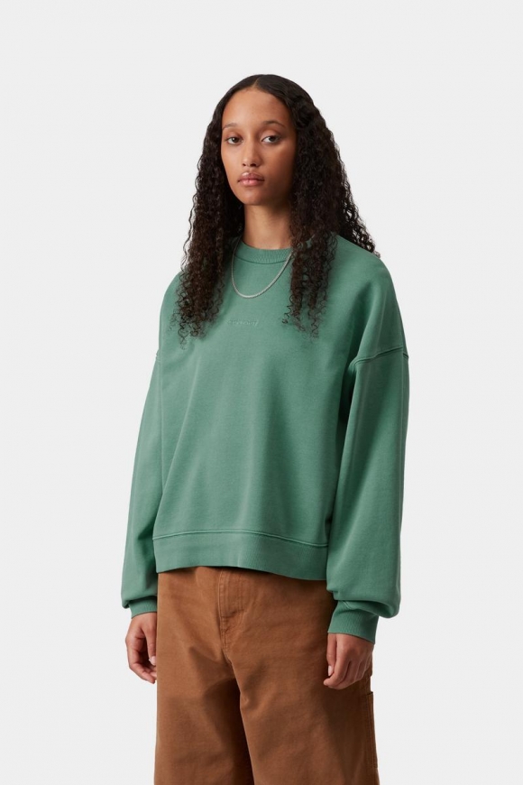 Carhartt Benton Sweatshirt - Lily, Stückgefärbt Carhartt Benton Sweatshirt - Lily, Stückgefärbt