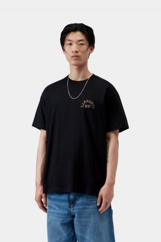Carhartt S/S Arch Script T-Shirt - Schwarz / WIP H Braun Carhartt S/S Arch Script T-Shirt - Schwarz / WIP H Braun