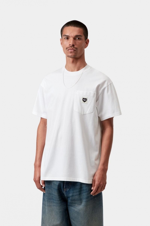 Carhartt S/S Pocket Heart T-Shirt - Weiß / Schwarz Carhartt S/S Pocket Heart T-Shirt - Weiß / Schwarz