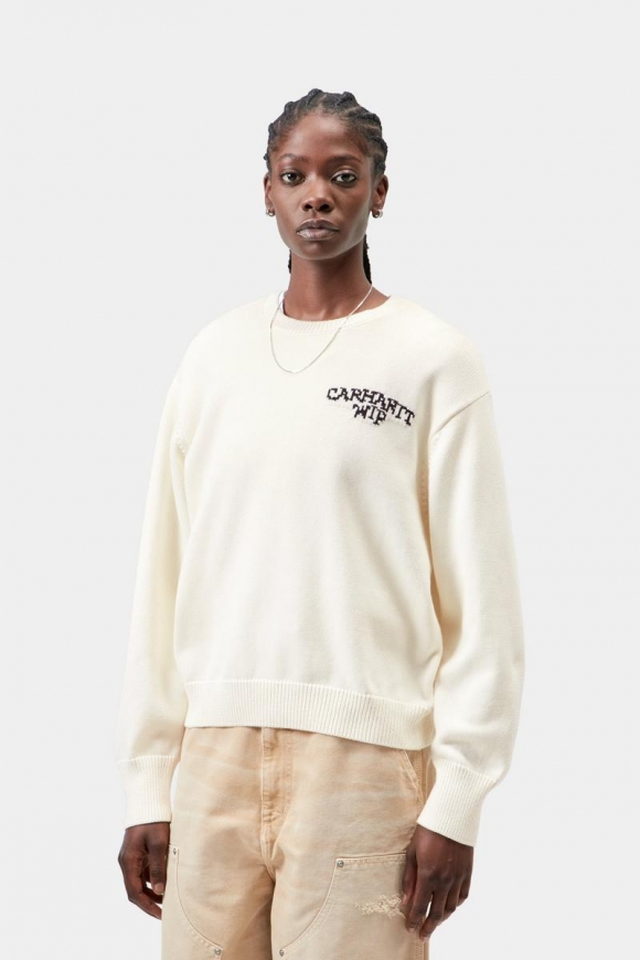 Carhartt Hugging Cats Sweater - Wachs / Schwarz Carhartt Hugging Cats Sweater - Wachs / Schwarz