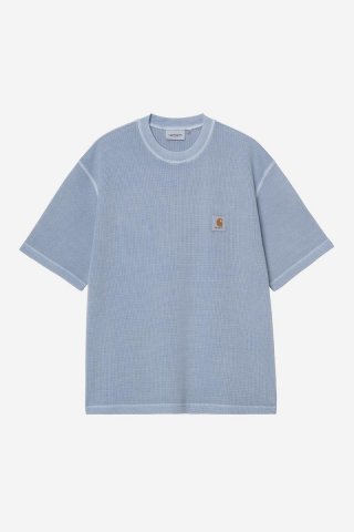 Carhartt S/S Nelson Waffle T-Shirt - Sanftes Blau, stückgefärbt