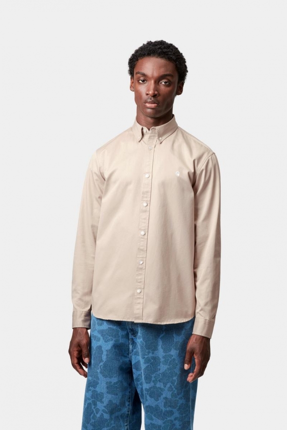 Carhartt L/S Madison Shirt - Fleur De Sel / Wachs Carhartt L/S Madison Shirt - Fleur De Sel / Wachs