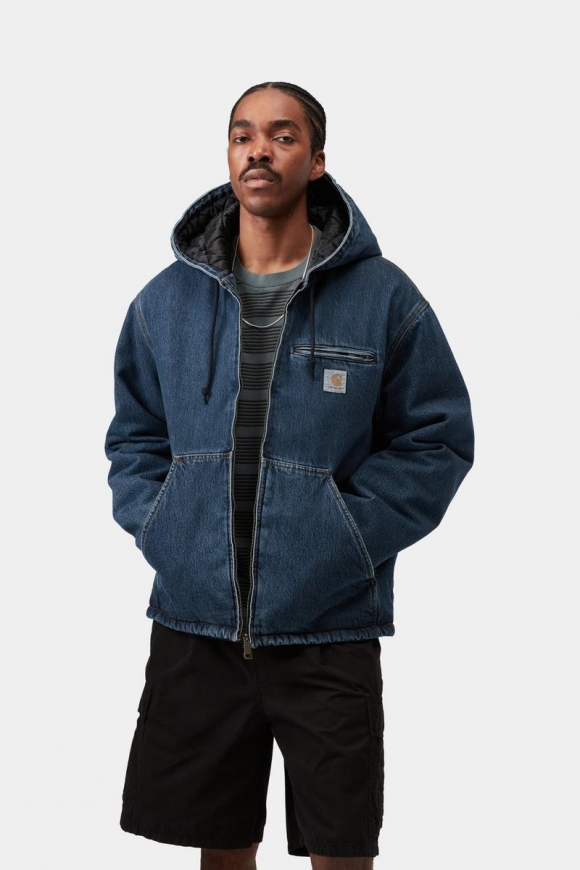 Carhartt Cleveland Jacket - Blau, Stonewashed Carhartt Cleveland Jacket - Blau, Stonewashed