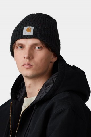 Carhartt Anglistic Beanie - Gesprenkeltes Schwarz Carhartt Anglistic Beanie - Gesprenkeltes Schwarz