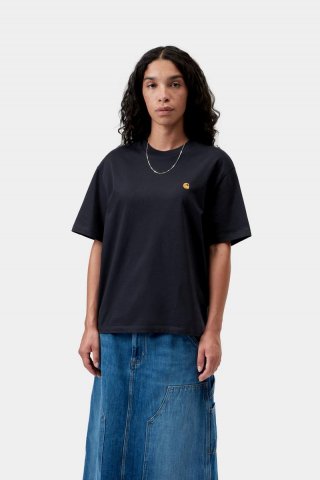 Carhartt S/S Chase T-Shirt - Dunkles Marineblau / Gold Carhartt S/S Chase T-Shirt - Dunkles Marineblau / Gold