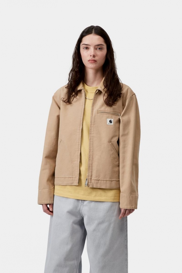 Carhartt OG Detroit Jacket - Dusty H Brown / Dusty H Brown, Steinleinwand Carhartt OG Detroit Jacket - Dusty H Brown / Dusty H Brown, Steinleinwand