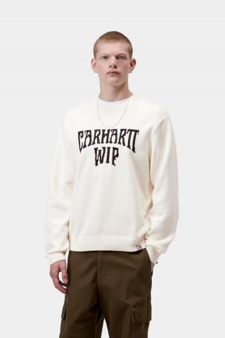 Carhartt Deck Sweater - Wachs / Schwarz Carhartt Deck Sweater - Wachs / Schwarz