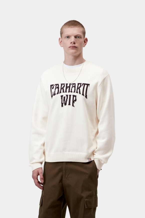 Carhartt Deck Sweater - Wachs / Schwarz Carhartt Deck Sweater - Wachs / Schwarz