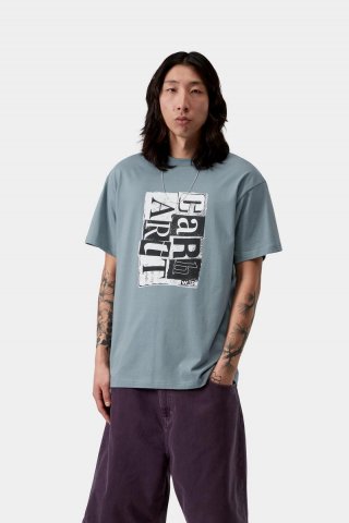 Carhartt S/S Moving Letterpress T-Shirt - Samtblau Carhartt S/S Moving Letterpress T-Shirt - Samtblau