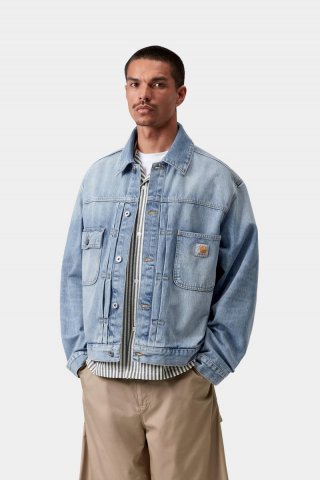 Carhartt Belmar Jacket - Blau, stark abgenutzt, gebleicht Carhartt Belmar Jacket - Blau, stark abgenutzt, gebleicht