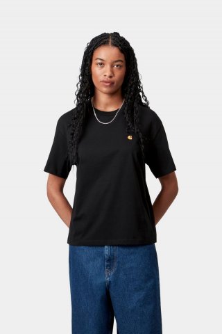 Carhartt S/S Chase T-Shirt - Schwarz / Gold Carhartt S/S Chase T-Shirt - Schwarz / Gold