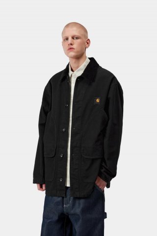 Carhartt Prescott Coat - Schwarz / Schwarz, stückgefärbt Carhartt Prescott Coat - Schwarz / Schwarz, stückgefärbt