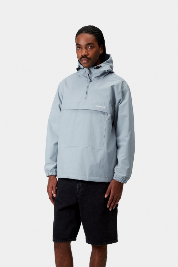 Carhartt Windbreaker Pullover (Summer) - Mattblau/Weiß Carhartt Windbreaker Pullover (Summer) - Mattblau/Weiß