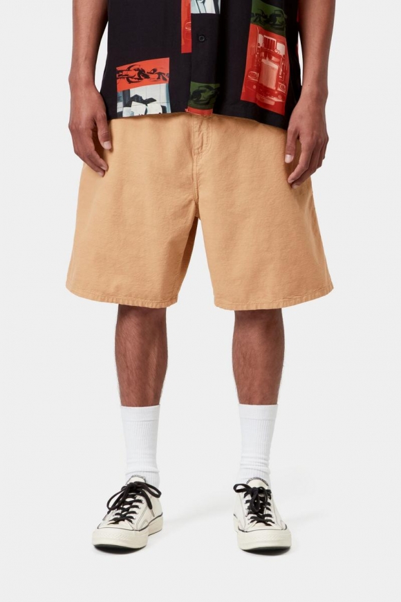 Carhartt Walter Single Knee Short - Dusty H Brown, stückgefärbt