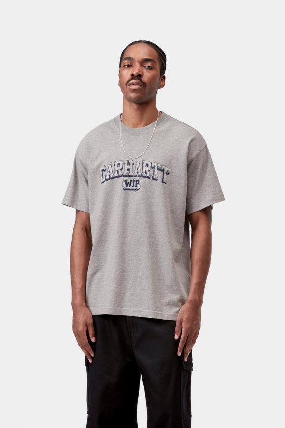 Carhartt S/S Heavy Duty T-Shirt - Grey Heather, starke Enzymwäsche Carhartt S/S Heavy Duty T-Shirt - Grey Heather, starke Enzymwäsche