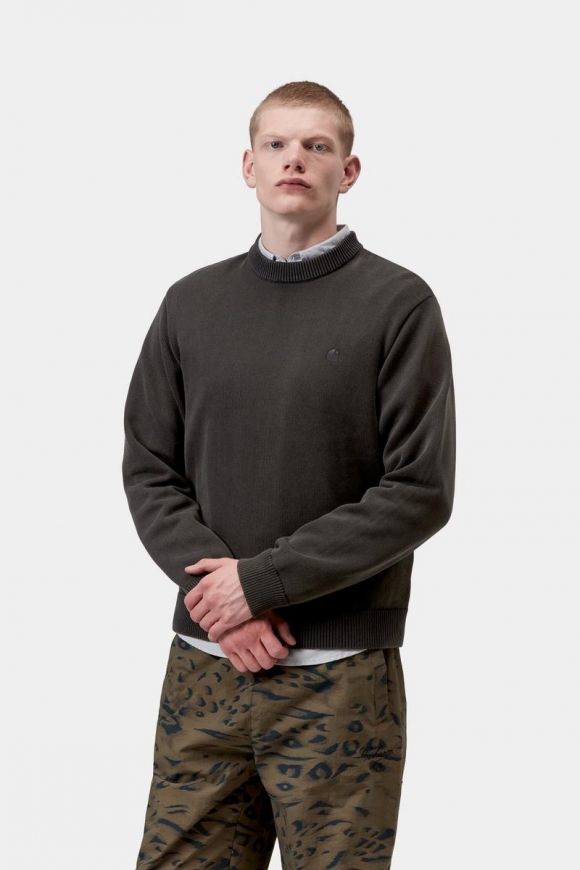 Carhartt Kori Sweater - Schwarz, stückgefärbt Carhartt Kori Sweater - Schwarz, stückgefärbt