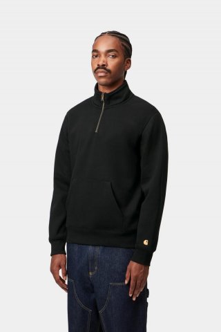 Carhartt Chase Neck Zip Sweatshirt - Schwarz / Gold Carhartt Chase Neck Zip Sweatshirt - Schwarz / Gold
