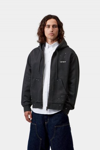 Carhartt Hooded Painter Jacket - Schwarz, Destroy Wash, Splatter Carhartt Hooded Painter Jacket - Schwarz, Destroy Wash, Splatter