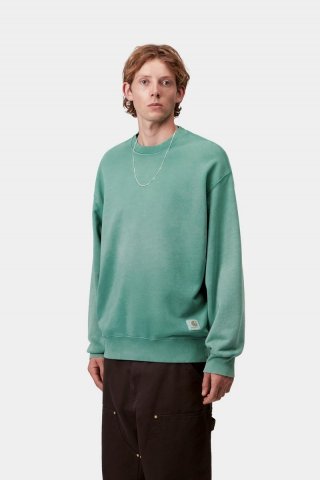 Carhartt Hudson Sweatshirt - Saguaro, Kreidewäsche Carhartt Hudson Sweatshirt - Saguaro, Kreidewäsche