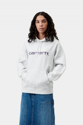 Carhartt Hooded Sweatshirt - Ash Heather / Cozy Purple