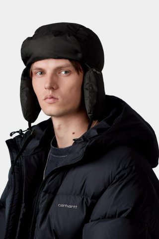 Carhartt Ardon Ear Guard Cap - Schwarz / Schattiges Grau Carhartt Ardon Ear Guard Cap - Schwarz / Schattiges Grau