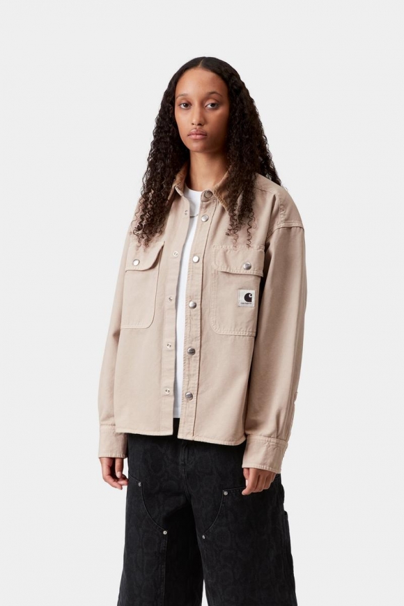 Carhartt Prescott Shirt Jac - String/Leder, stückgefärbt