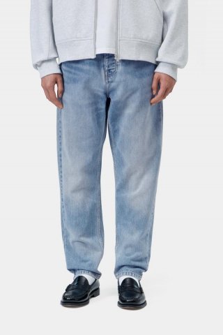 Carhartt Newel Pant - Blau, helle Used-Waschung Carhartt Newel Pant - Blau, helle Used-Waschung