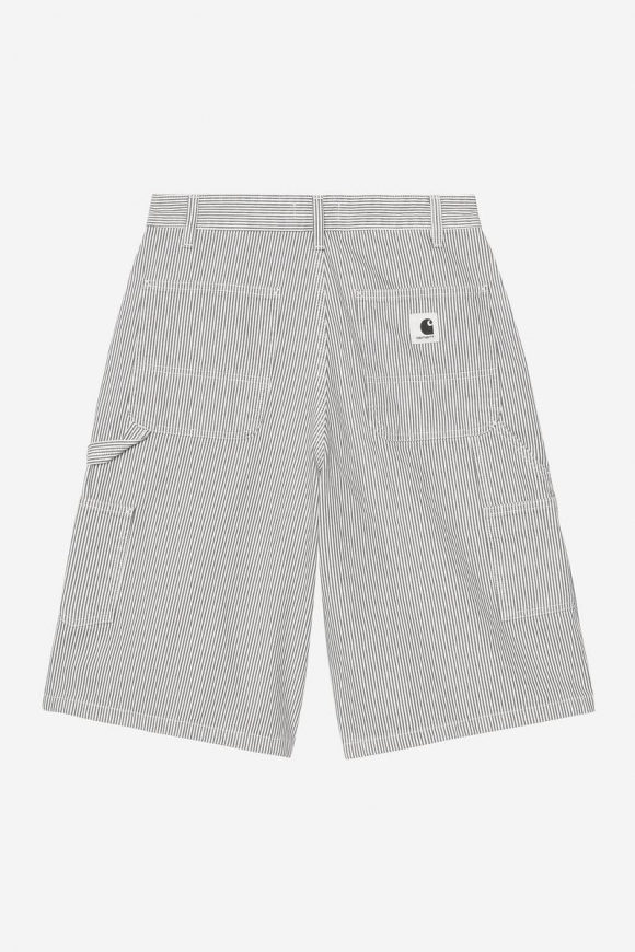 Carhartt Mercer Single Knee Short - Mercer Stripe, Graphit/Wachs, Stonewashed