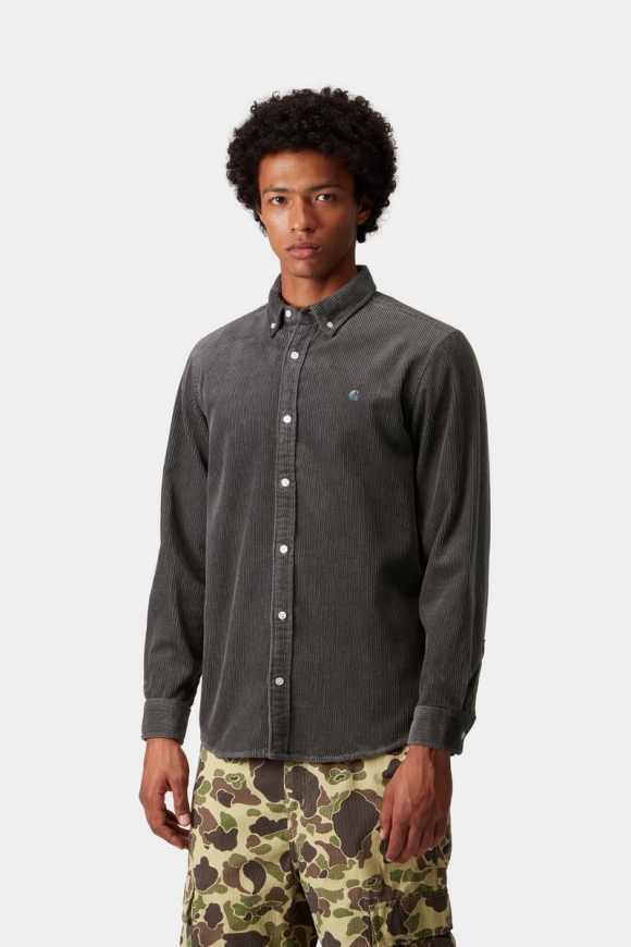 Carhartt L/S Madison Cord Shirt - Graphit / Graphit Carhartt L/S Madison Cord Shirt - Graphit / Graphit