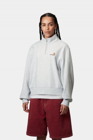 Carhartt American Script High Neck Sweatshirt - Ash Heather Carhartt American Script High Neck Sweatshirt - Ash Heather