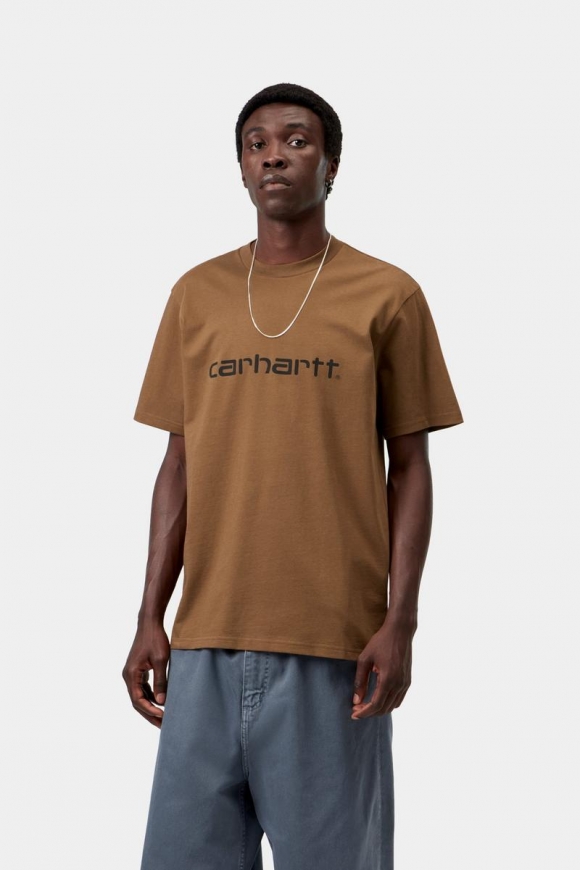 Carhartt S/S Script T-Shirt - WIP H Braun / Schwarz Carhartt S/S Script T-Shirt - WIP H Braun / Schwarz