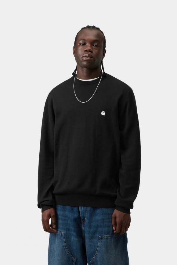 Carhartt Madison Sweater - Schwarz / Weiß Carhartt Madison Sweater - Schwarz / Weiß