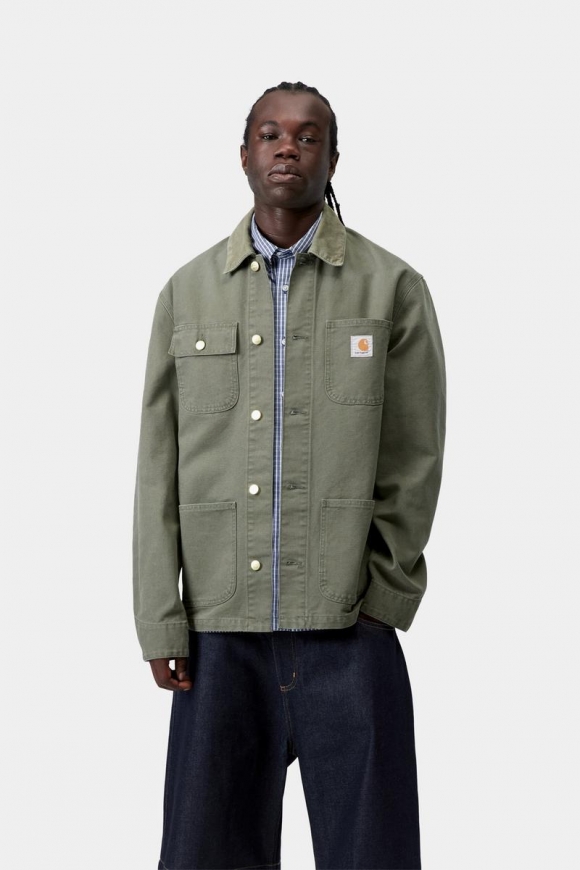 Carhartt Michigan Coat - Blatt / Blatt, Steinleinwand