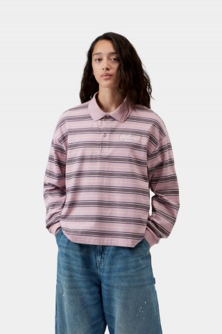 Carhartt L/S Bronson Polo - Bronson-Streifen, Hortensia Carhartt L/S Bronson Polo - Bronson-Streifen, Hortensia
