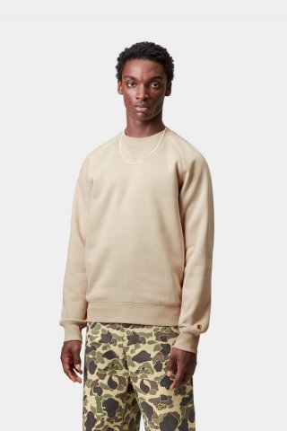 Carhartt Chase Sweatshirt - Fleur De Sel / Gold Carhartt Chase Sweatshirt - Fleur De Sel / Gold