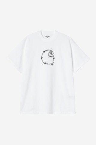 Carhartt S/S Barbwire C T-Shirt - Weiß Carhartt S/S Barbwire C T-Shirt - Weiß