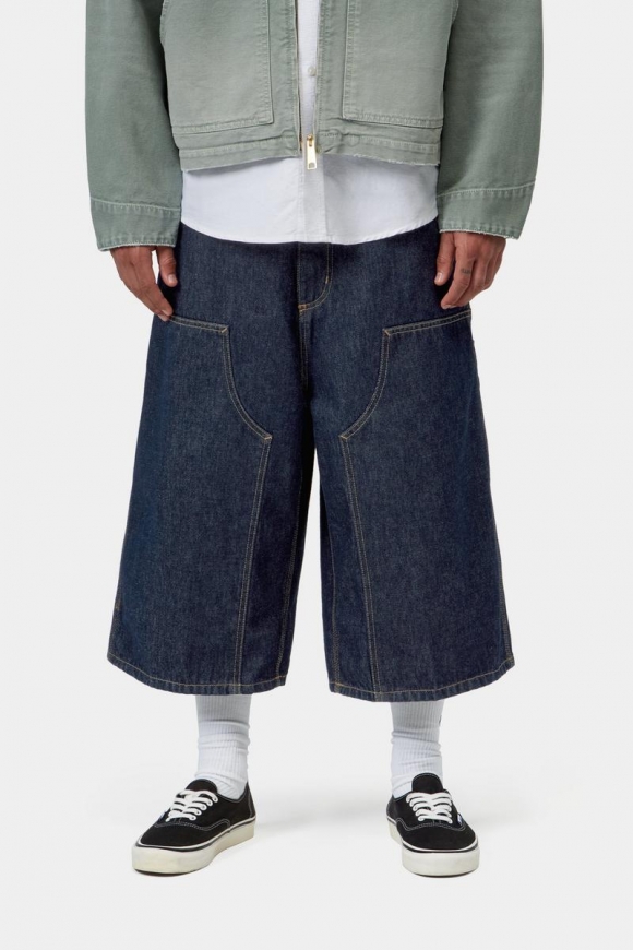 Carhartt OG Double Knee Short (Long) - Blau, gespült Carhartt OG Double Knee Short (Long) - Blau, gespült