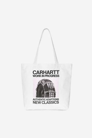 Carhartt Canvas Graphic Tote - Sean Hamilton Druck, Weiß Carhartt Canvas Graphic Tote - Sean Hamilton Druck, Weiß
