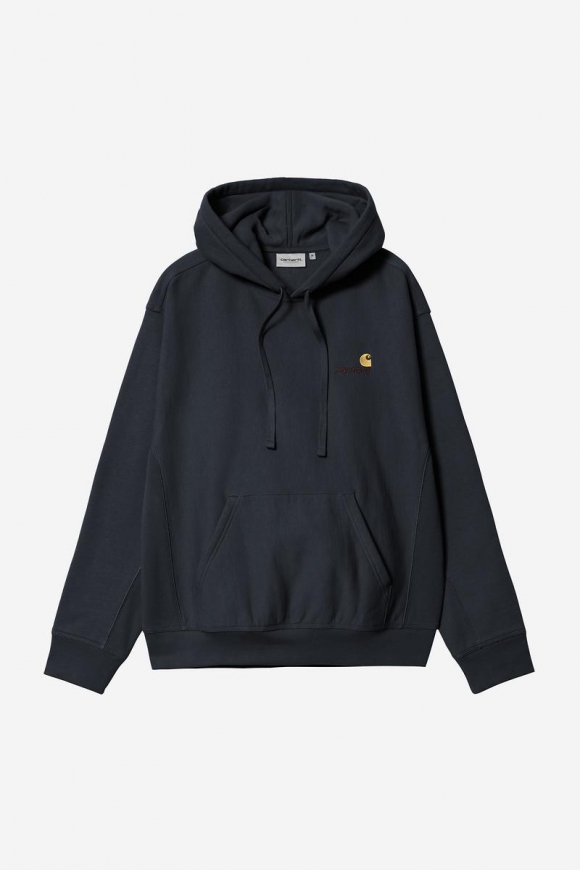 Carhartt Hooded American Script Sweatshirt - Tiefe Nacht Carhartt Hooded American Script Sweatshirt - Tiefe Nacht