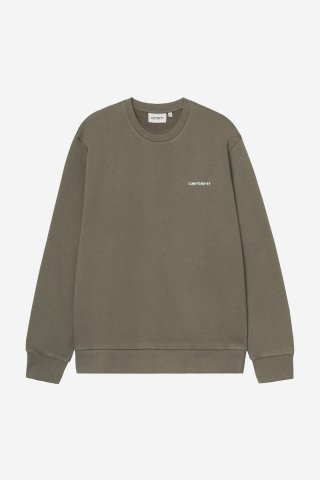 Carhartt Script Embroidery Sweatshirt - Blatt / Weiß Carhartt Script Embroidery Sweatshirt - Blatt / Weiß