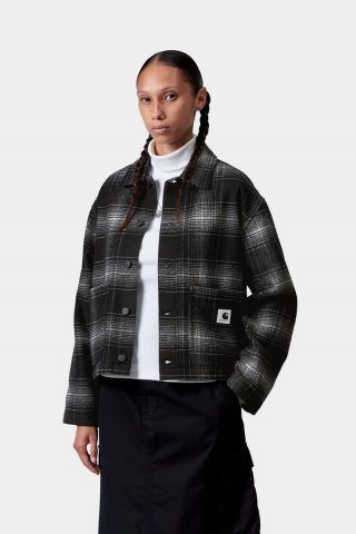 Carhartt Brennan Shirt Jac - Brennan Check, Schwarz / Wachs Carhartt Brennan Shirt Jac - Brennan Check, Schwarz / Wachs