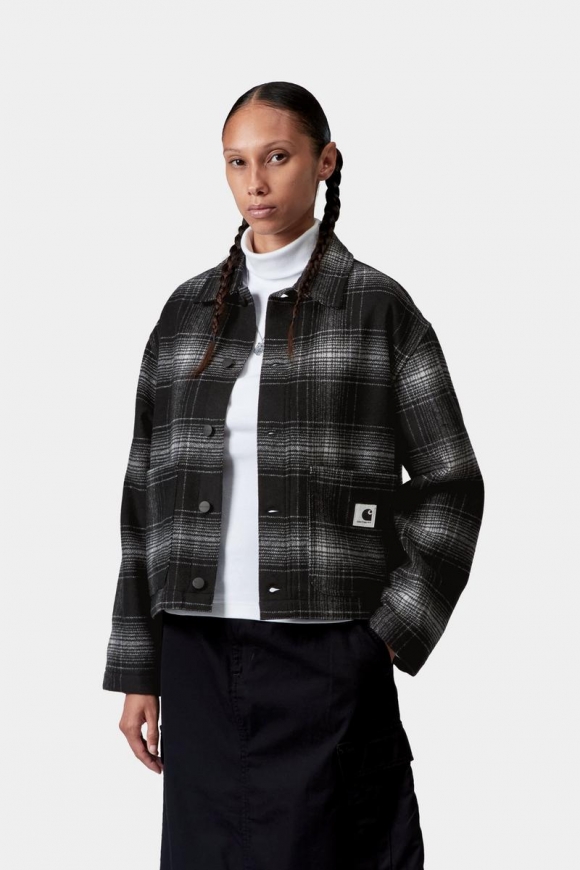 Carhartt Brennan Shirt Jac - Brennan Check, Schwarz / Wachs Carhartt Brennan Shirt Jac - Brennan Check, Schwarz / Wachs