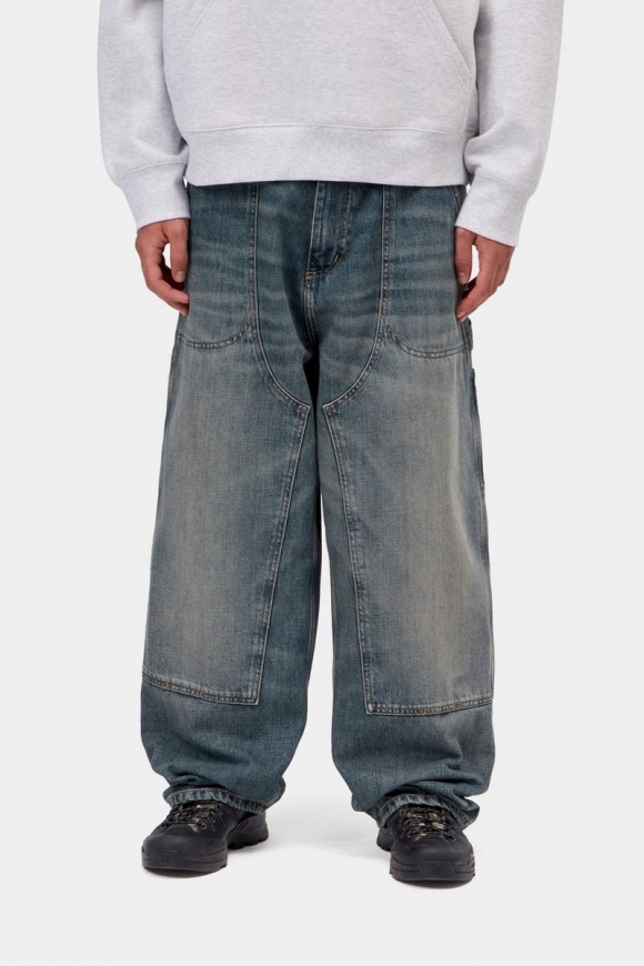 Carhartt Oakland Pant - Blau, getragene Gebrauchtwäsche