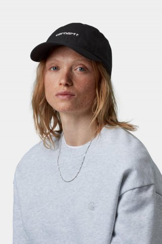 Carhartt Canvas Script Cap - Schwarz / Weiß Carhartt Canvas Script Cap - Schwarz / Weiß