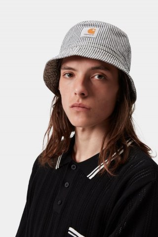 Carhartt Mercer Bucket Hat - Mercer Stripe, Graphit/Wachs, Stonewashed Carhartt Mercer Bucket Hat - Mercer Stripe, Graphit/Wachs, Stonewashed