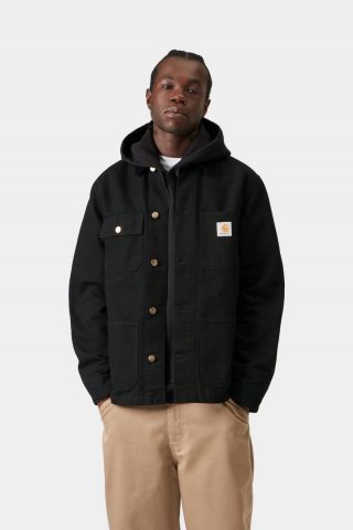 Carhartt Michigan Coat (Summer) - Schwarz / Schwarz, gespült Carhartt Michigan Coat (Summer) - Schwarz / Schwarz, gespült