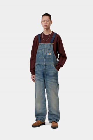 Carhartt Bib Overall - Blau, getragene Gebrauchtwäsche Carhartt Bib Overall - Blau, getragene Gebrauchtwäsche