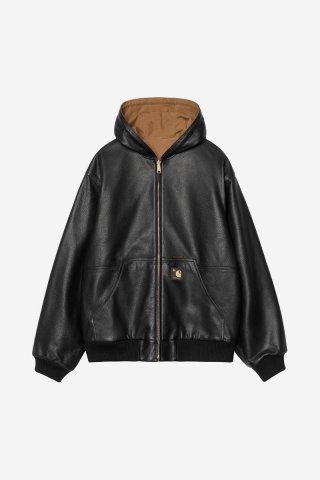 Carhartt OG Active Jacket 50th Anniversary Edition Leather - Schwarz / Hamiltonbraun Carhartt OG Active Jacket 50th Anniversary Edition Leather - Schwarz / Hamiltonbraun
