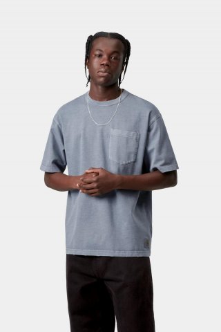 Carhartt S/S Torion Pocket T-Shirt - Büroblau, Grind-Waschung Carhartt S/S Torion Pocket T-Shirt - Büroblau, Grind-Waschung