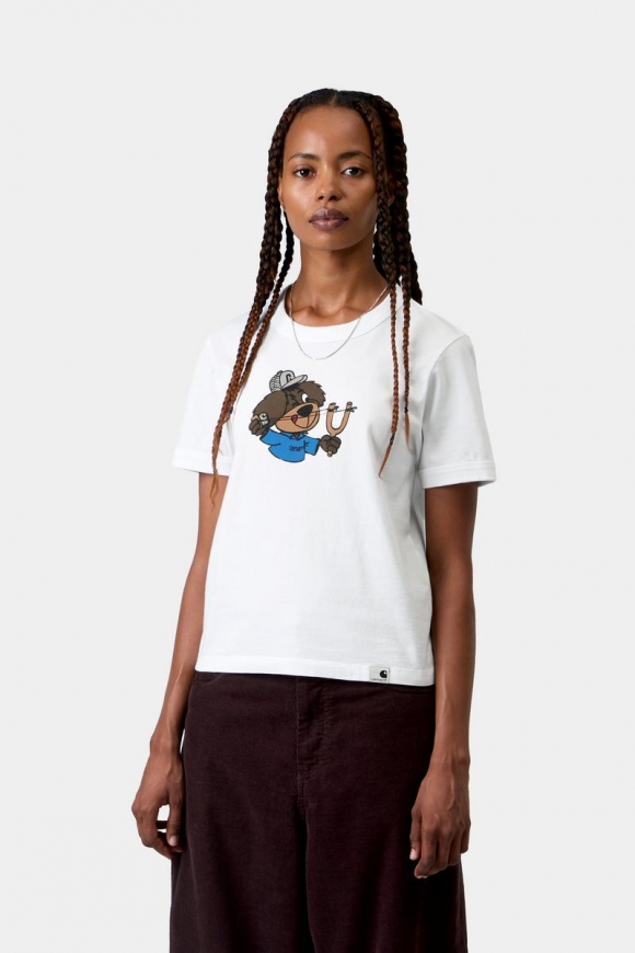 Carhartt S/S Slingshot T-Shirt - Weiß, schwere Steinwäsche Carhartt S/S Slingshot T-Shirt - Weiß, schwere Steinwäsche